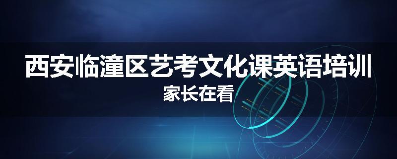 西安临潼区艺考文化课英语培训家长在看