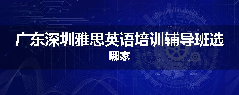 广东深圳雅思英语培训辅导班选哪家