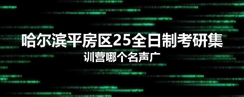 哈尔滨平房区25全日制考研集训营哪个名声广
