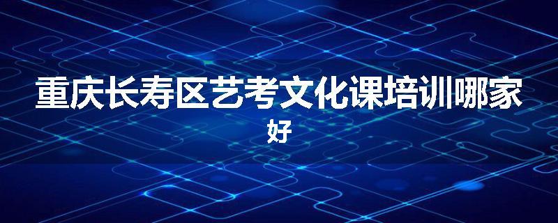 重庆长寿区艺考文化课培训哪家好