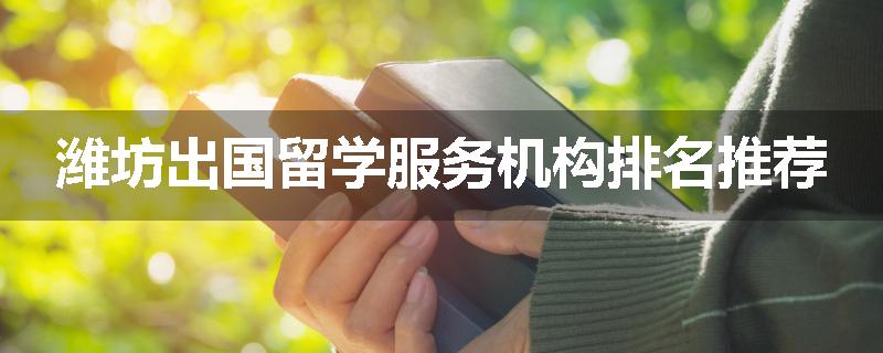 潍坊出国留学服务机构排名推荐