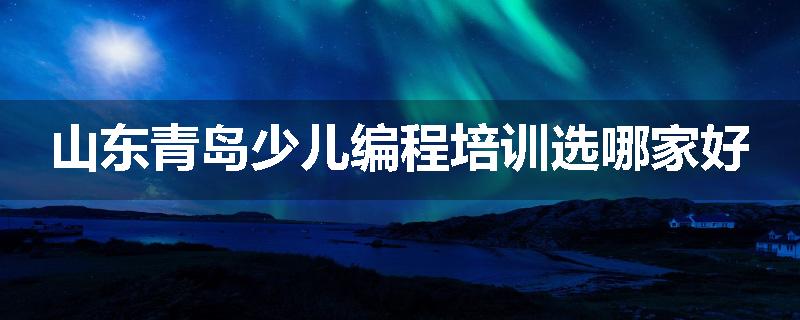 山东青岛少儿编程培训选哪家好