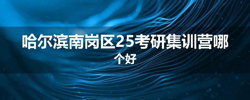 哈尔滨南岗区25考研集训营哪个好