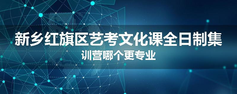 新乡红旗区艺考文化课全日制集训营哪个更专业
