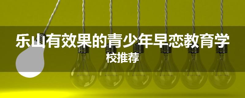 乐山有效果的青少年早恋教育学校推荐