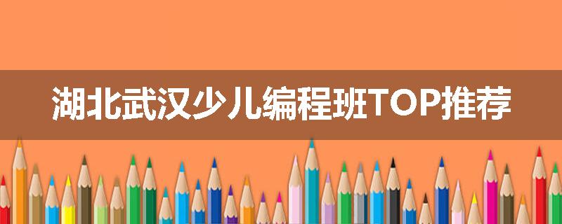 湖北武汉少儿编程班TOP推荐