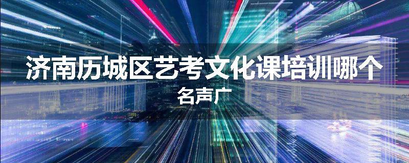 济南历城区艺考文化课培训哪个名声广