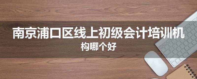 南京浦口区线上初级会计培训机构哪个好