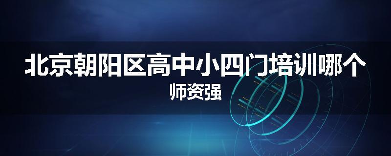 北京朝阳区高中小四门培训哪个师资强