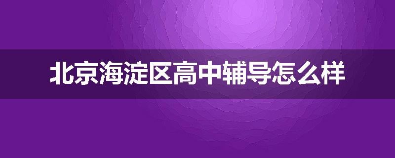 北京海淀区高中辅导怎么样