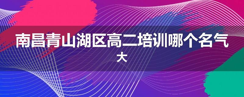 南昌青山湖区高二培训哪个名气大