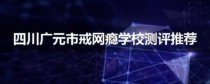 四川广元市戒网瘾学校测评推荐