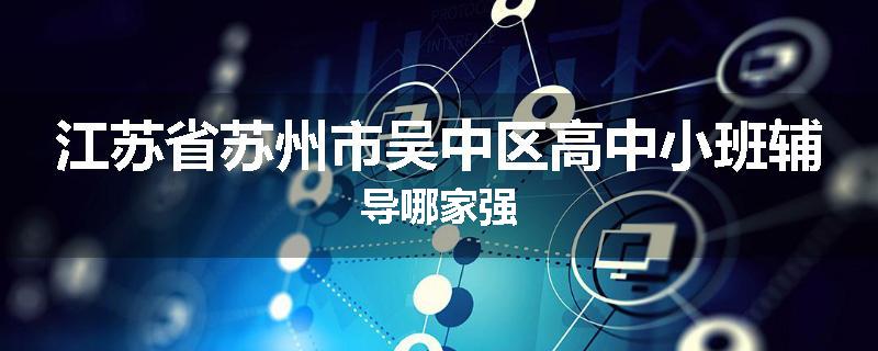 江苏省苏州市吴中区高中小班辅导哪家强