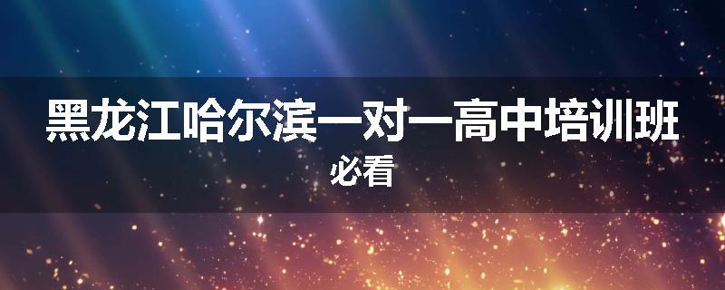 黑龙江哈尔滨一对一高中培训班必看