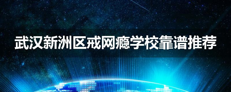 武汉新洲区戒网瘾学校靠谱推荐