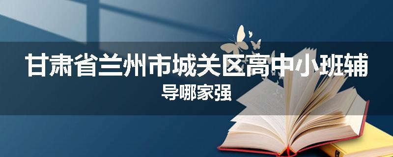 甘肃省兰州市城关区高中小班辅导哪家强