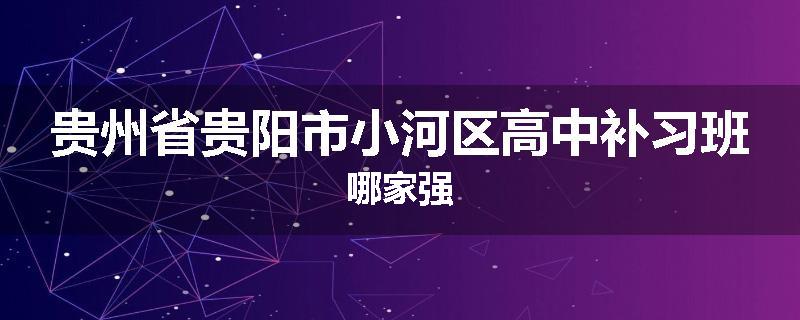 贵州省贵阳市小河区高中补习班哪家强