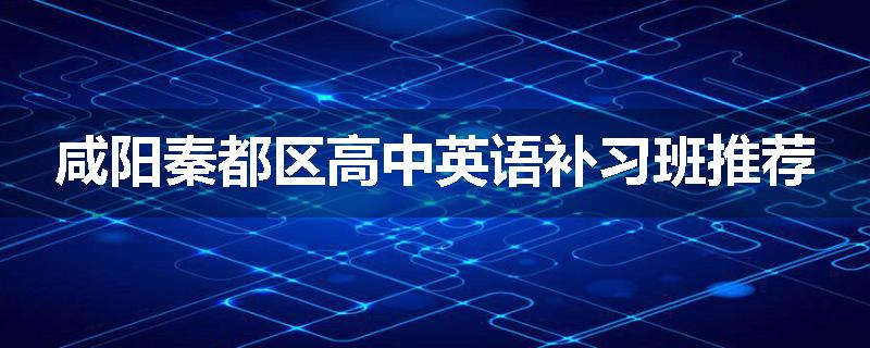 咸阳秦都区高中英语补习班推荐