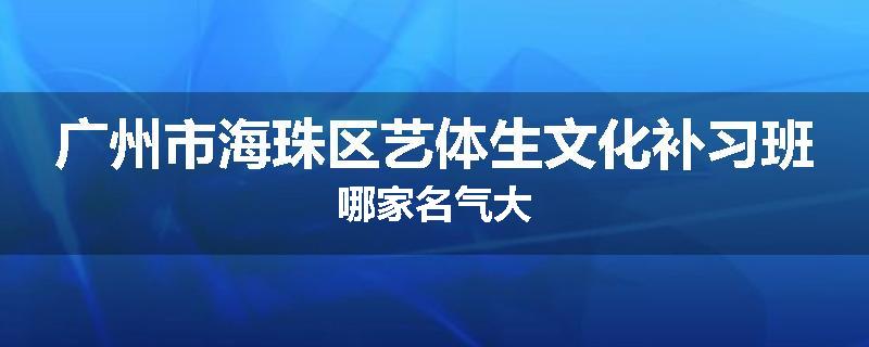 广州市海珠区艺体生文化补习班哪家名气大