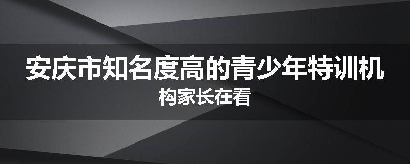 安庆市知名度高的青少年特训机构家长在看