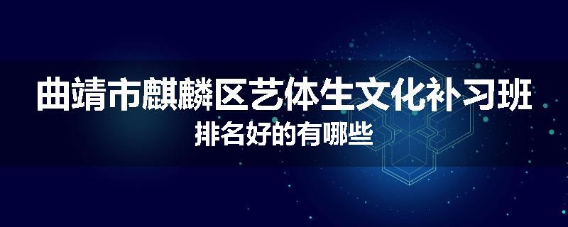 曲靖市麒麟区艺体生文化补习班排名好的有哪些