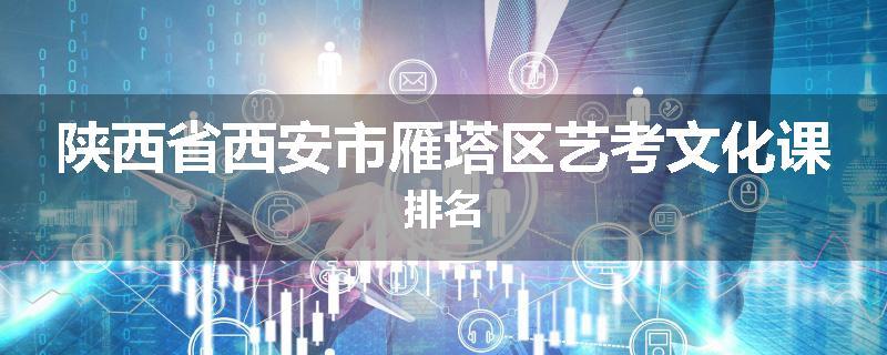 陕西省西安市雁塔区艺考文化课排名