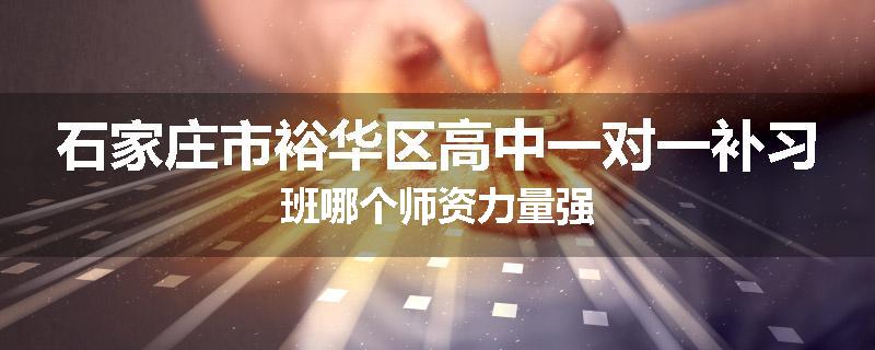 石家庄市裕华区高中一对一补习班哪个师资力量强