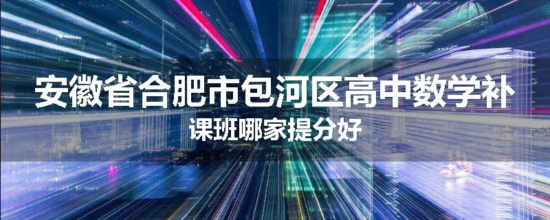 安徽省合肥市包河区高中数学补课班哪家提分好