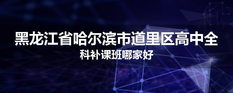 黑龙江省哈尔滨市道里区高中全科补课班哪家好