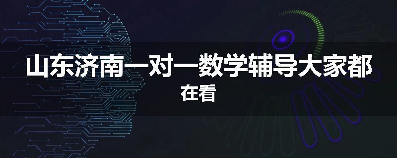 山东济南一对一数学辅导大家都在看