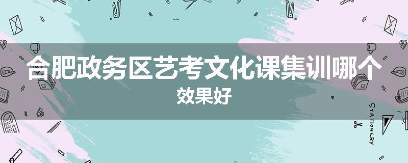 合肥政务区艺考文化课集训哪个效果好