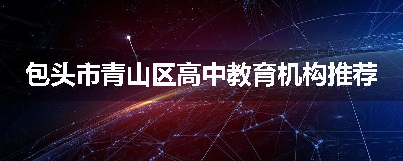 包头市青山区高中教育机构推荐