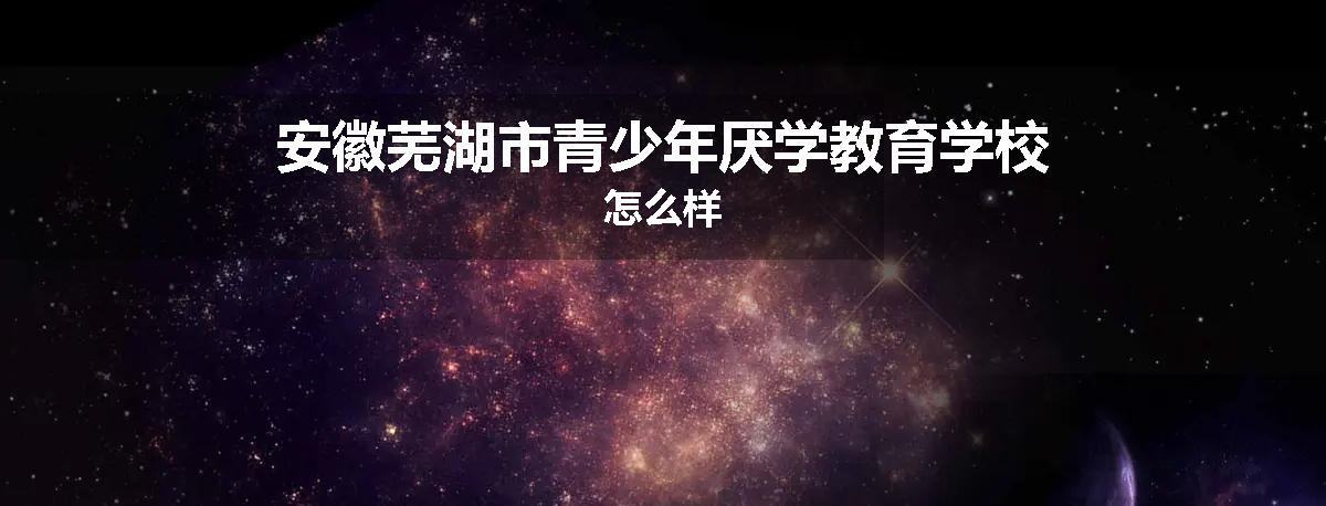 安徽芜湖市青少年厌学教育学校怎么样