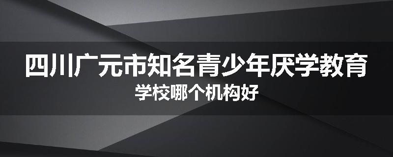 四川广元市知名青少年厌学教育学校哪个机构好