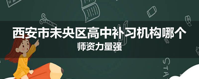 西安市未央区高中补习机构哪个师资力量强