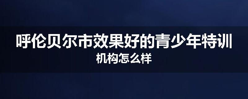 呼伦贝尔市效果好的青少年特训机构怎么样