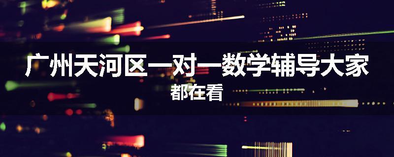 广州天河区一对一数学辅导大家都在看
