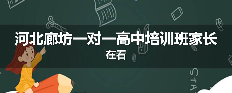 河北廊坊一对一高中培训班家长在看