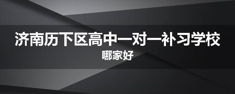 济南历下区高中一对一补习学校哪家好