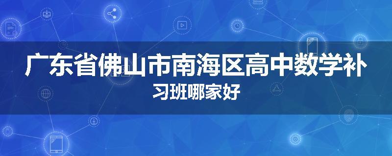 广东省佛山市南海区高中数学补习班哪家好