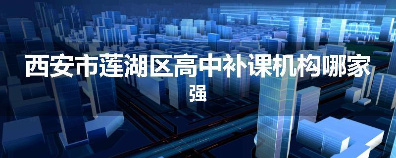 西安市莲湖区高中补课机构哪家强