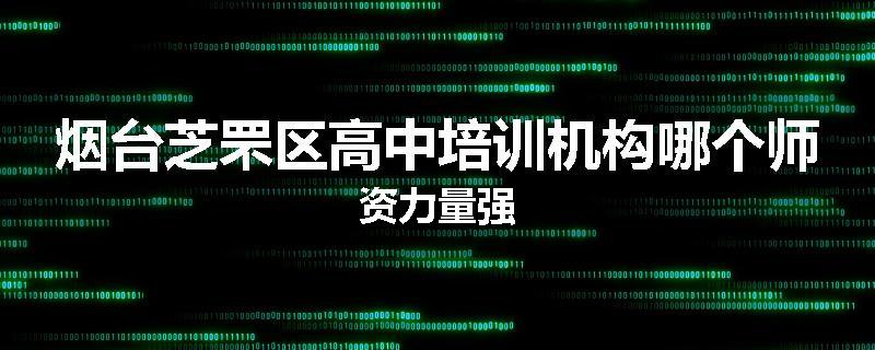 烟台芝罘区高中培训机构哪个师资力量强
