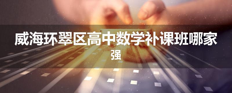 威海环翠区高中数学补课班哪家强