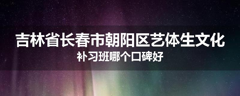 吉林省长春市朝阳区艺体生文化补习班哪个口碑好