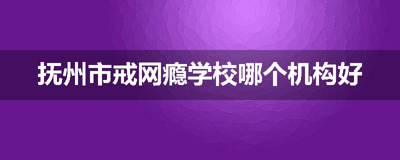 抚州市戒网瘾学校哪个机构好