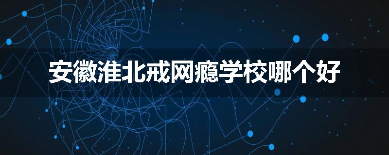 安徽淮北戒网瘾学校哪个好