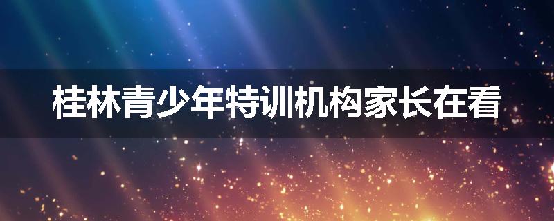 桂林青少年特训机构家长在看