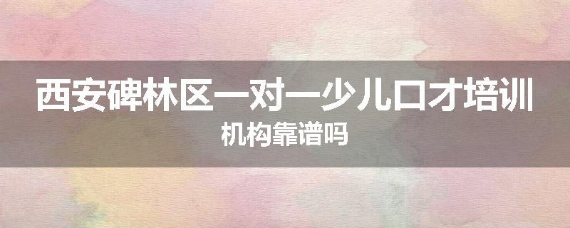 西安碑林区一对一少儿口才培训机构靠谱吗