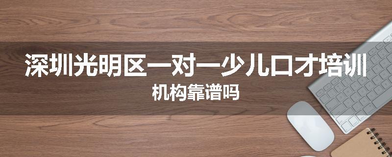 深圳光明区一对一少儿口才培训机构靠谱吗