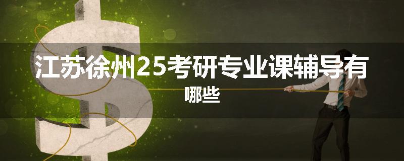 江苏徐州25考研专业课辅导有哪些